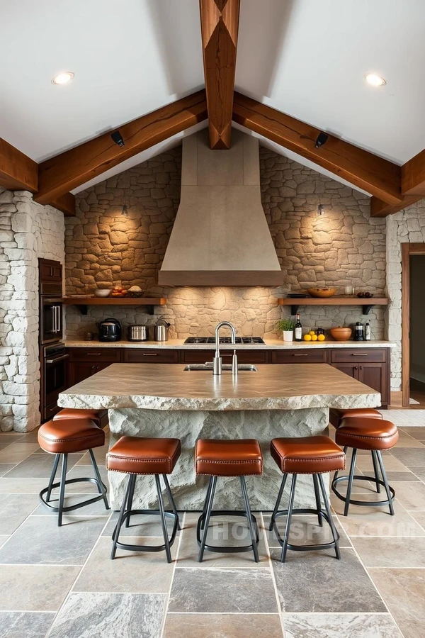 Rustic Luxury in a Contemporary Kitchen