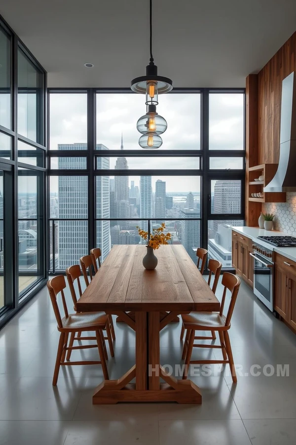 Rustic Meets Urban in High-Rise Kitchen Decor