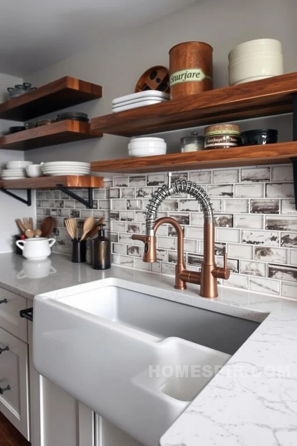 Rustic Reclaimed Wood and Modern Glass Backsplash