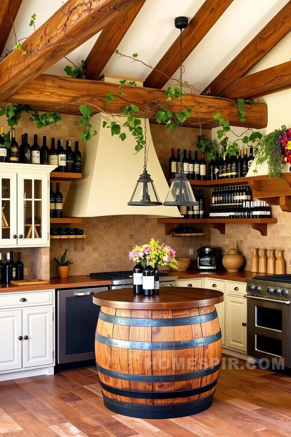 Rustic Shelves and Vineyard Decor