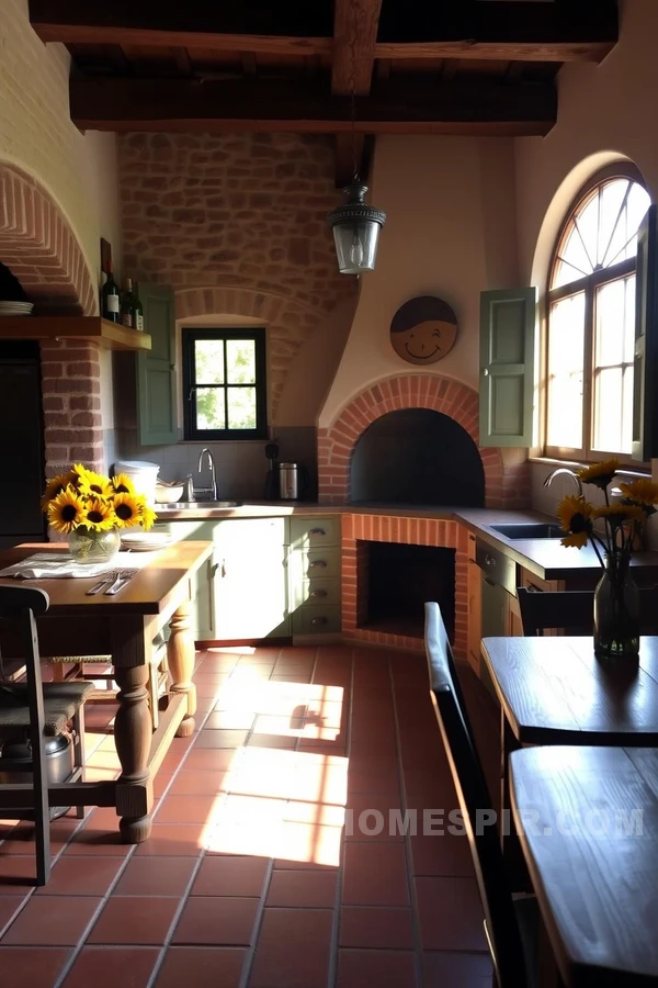 Rustic Sunflower Adorned Kitchen