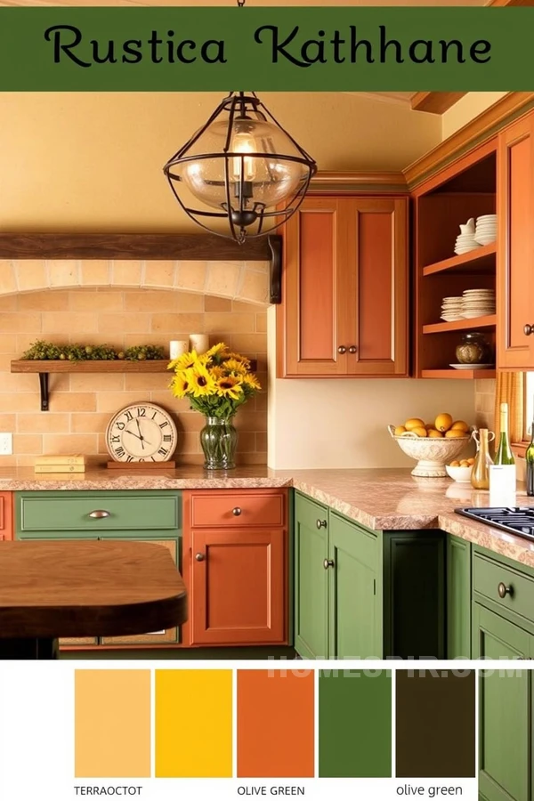 Rustic Tuscan Villa Kitchen Colors