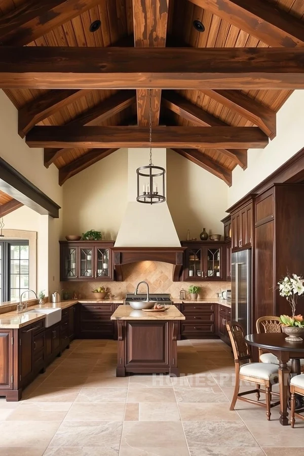 Rustic Wood Beam Ceiling Design