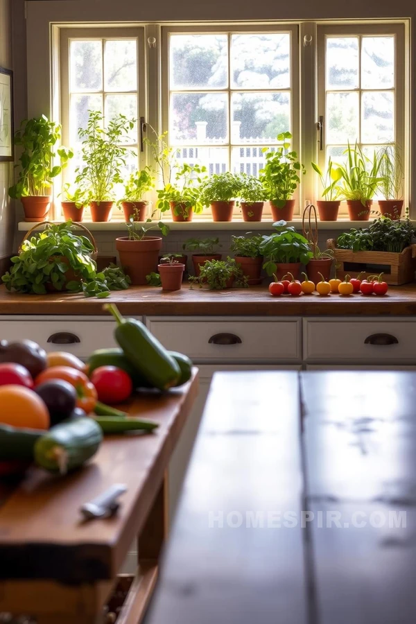 Rustic Wood Table Colonial Produce