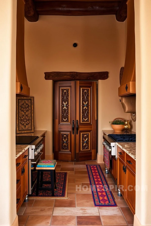 Santa Fe Inspired Adobe Kitchen Elegance