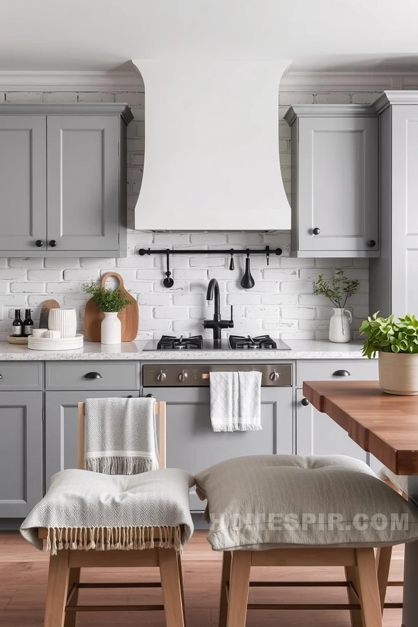 Scandinavian Kitchen with Textured Stone Finishes