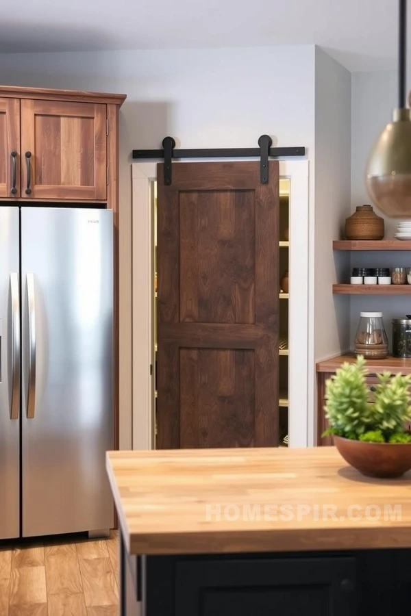 Seamless Rustic Kitchen Design Barn Pantry