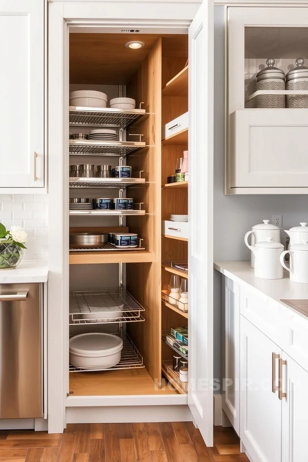 Seamless Storage Innovation in Chic Kitchen