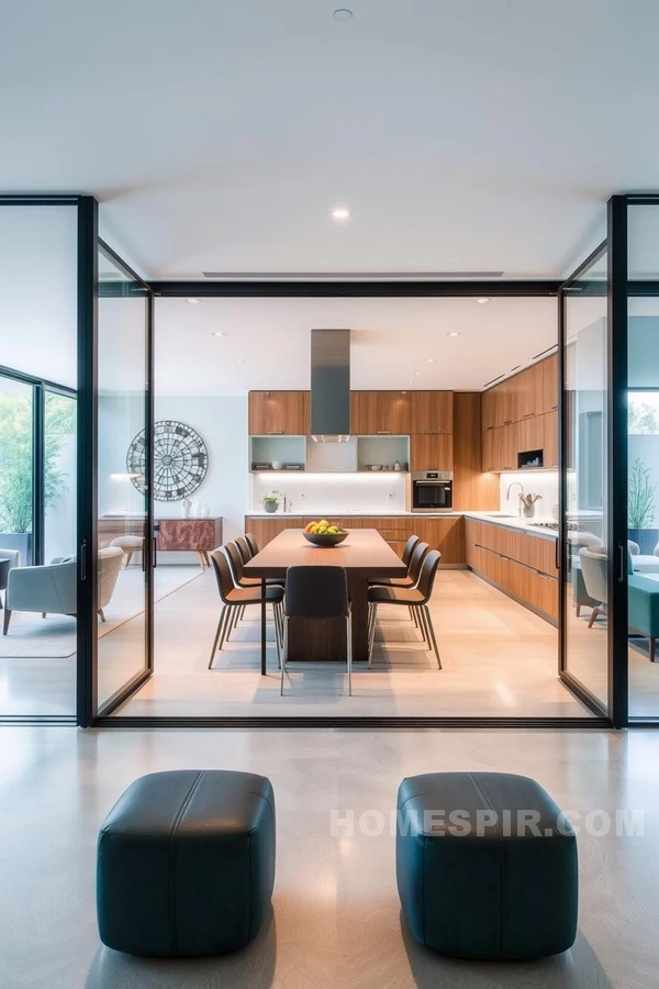 Seamless Transition in Contemporary Kitchen Spaces