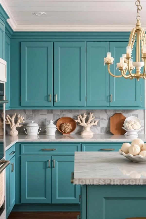 Seaside Color Scheme for Tropical Kitchen