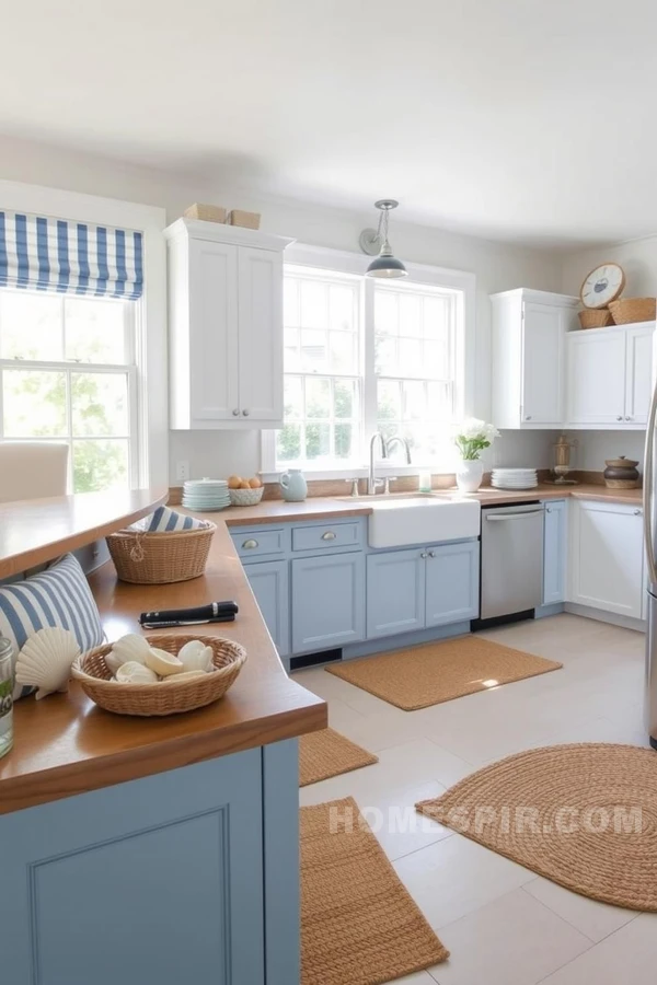 Seaside-Inspired Freshness in Country Kitchen