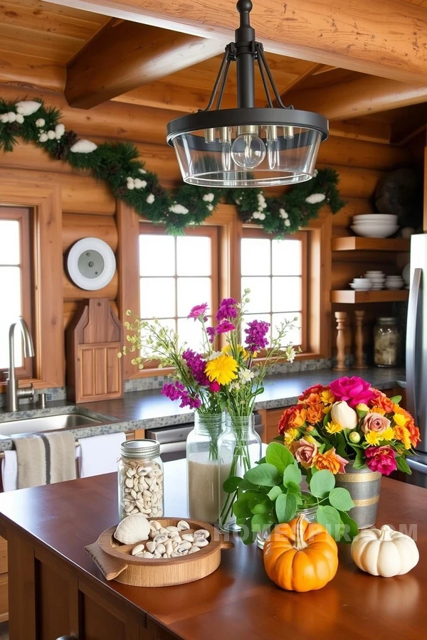 Seasonal Decor Influences Mountain Kitchen