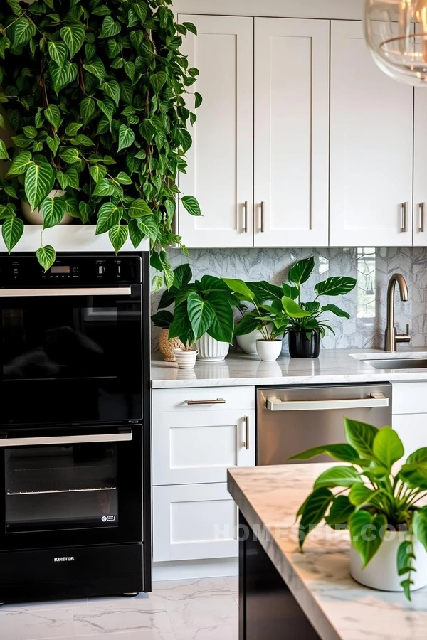 Serene Cooking Space with Glam Kitchen Flair