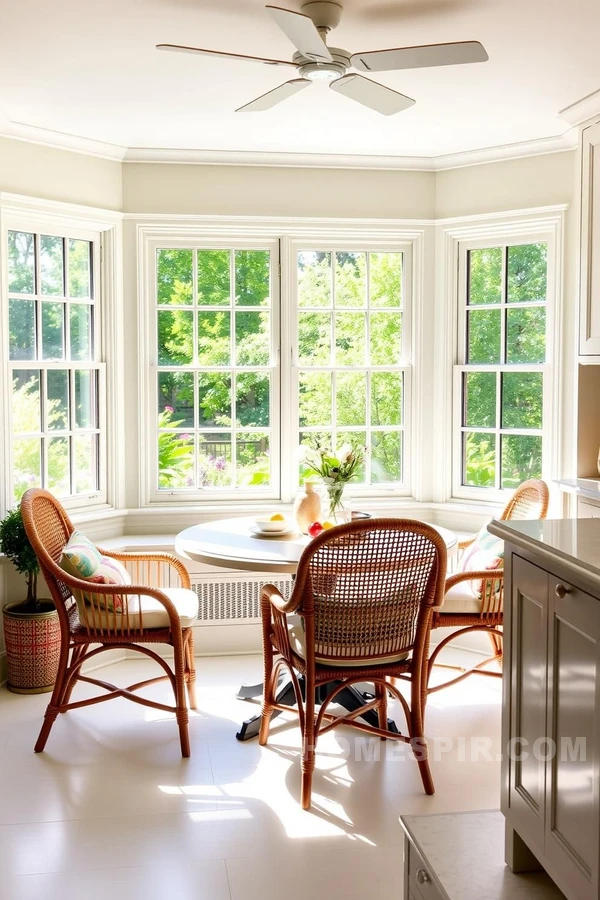 Serene Sunlit Nook in Chic Kitchen Design