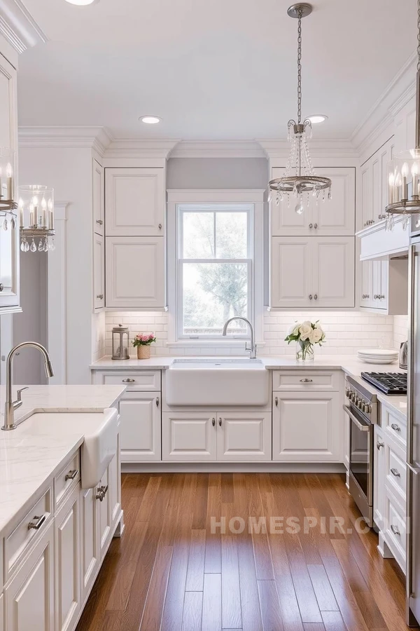 Serene White and Gray Kitchen Elegance