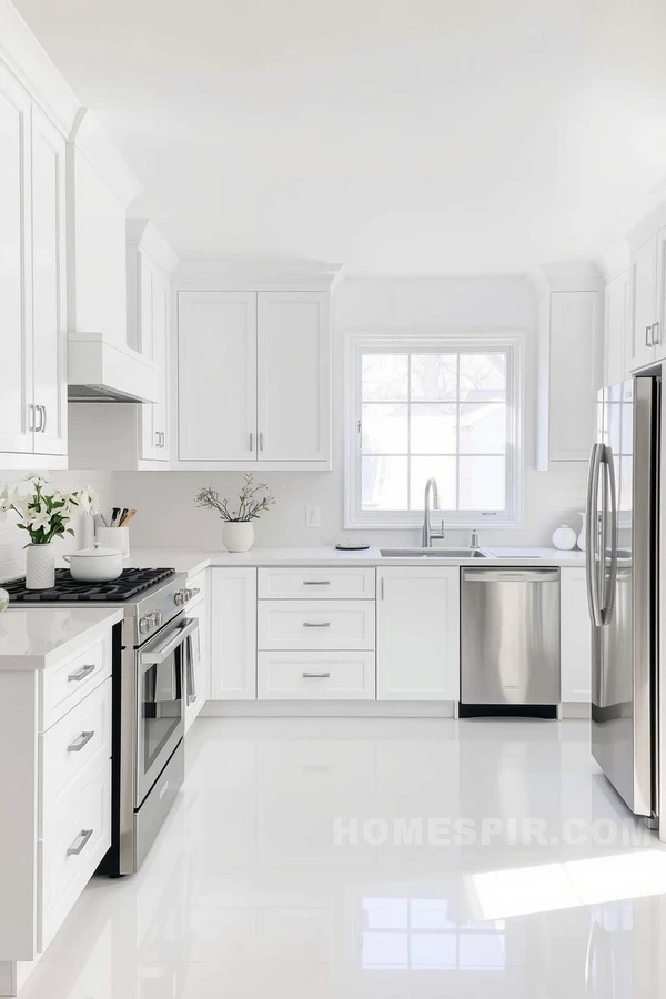 Silver and White Winter Kitchen Inspirations