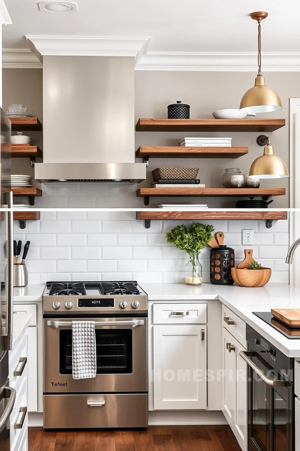 Sleek Appliance Modern Colonial Kitchen