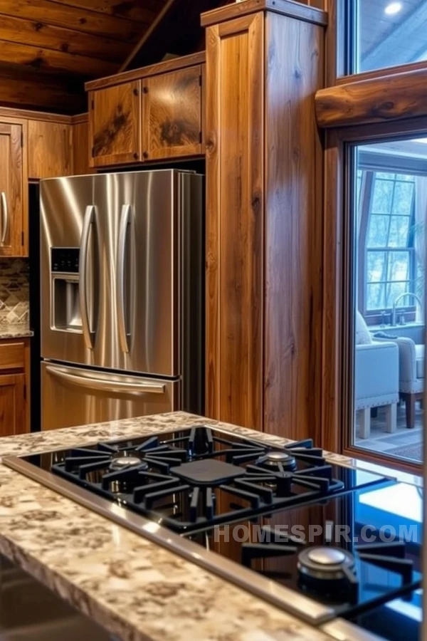 Sleek Appliances with Cabin Classic Touch