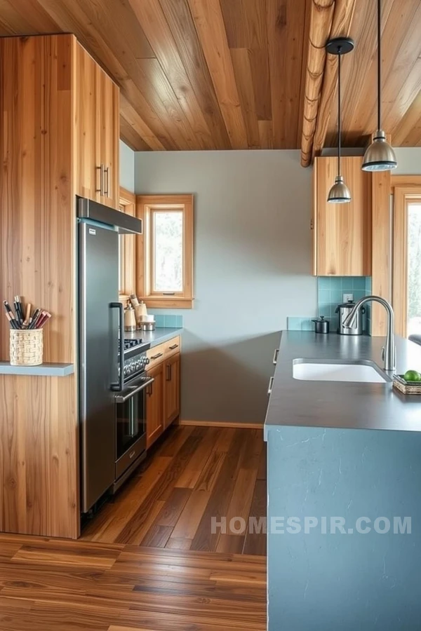 Sleek Concrete Counter Mountain Kitchen Mix