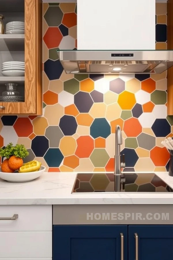 Sleek Hexagon Tile Kitchen Style