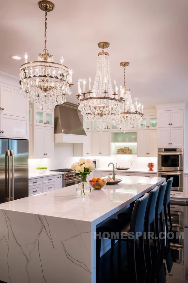 Sleek Lines Enhance Glam Kitchen Aesthetic