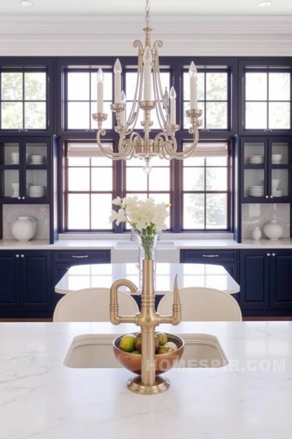 Sleek Meets Vintage in Colonial Kitchen