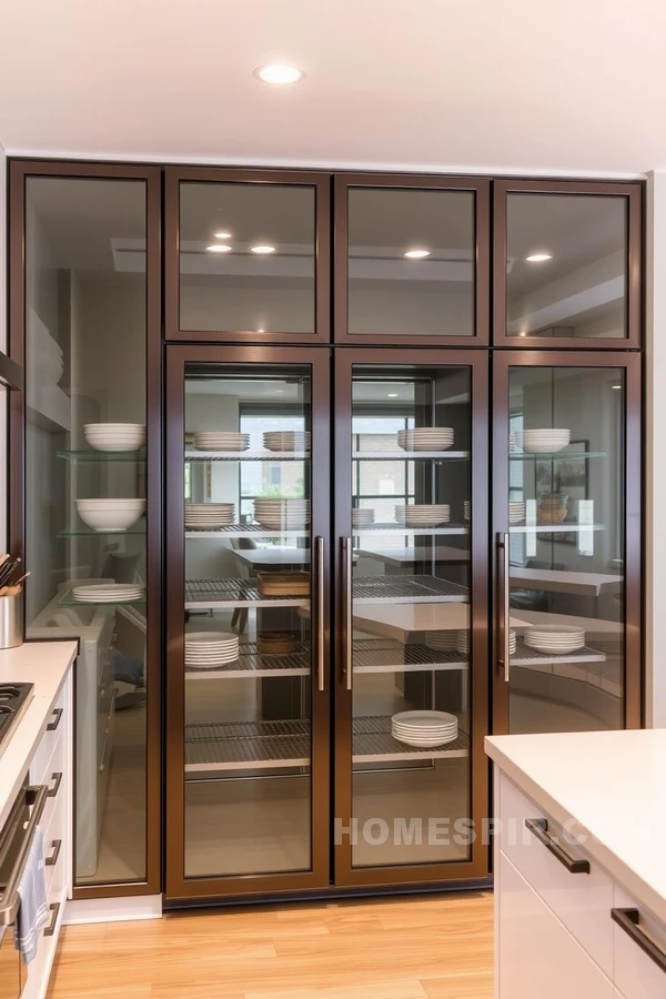 Sleek Pantry Doors in Industrial Design