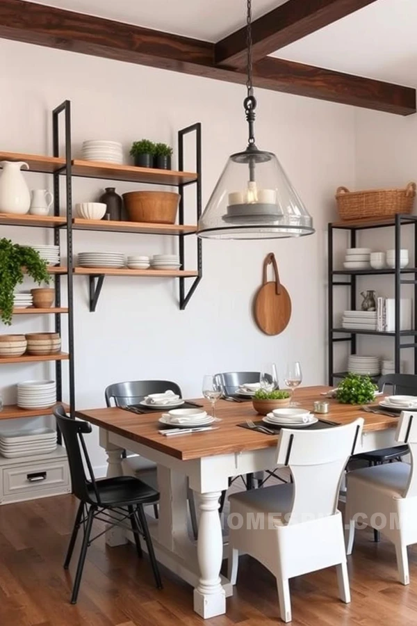 Sleek Shelving for Contemporary Farmhouse Design