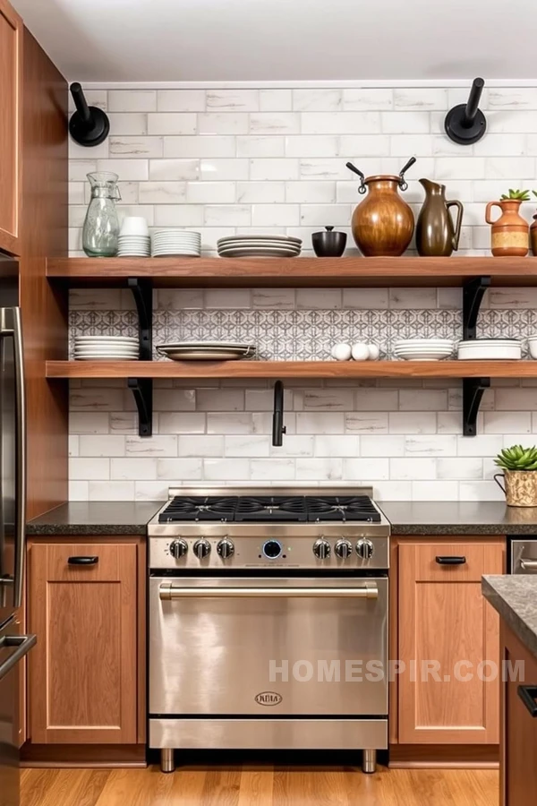 Sleek Stainless Steel Meets Warm Wood in Kitchen Design