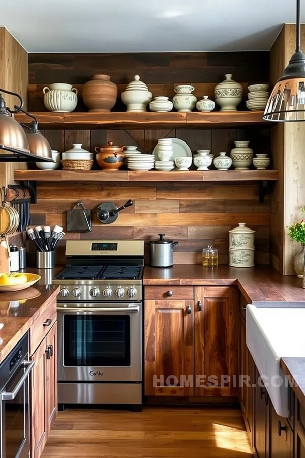 Sleek White Kitchen with Natural Wooden Accents