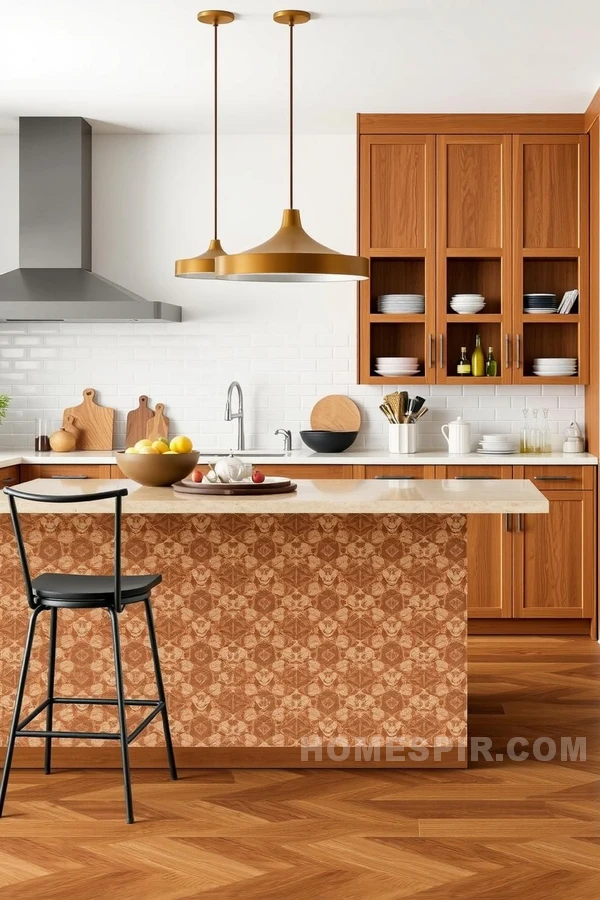 Small Tile Geometry on Kitchen Island