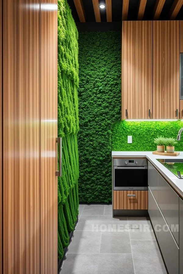 Smart Kitchen with Organic and Tech Elements