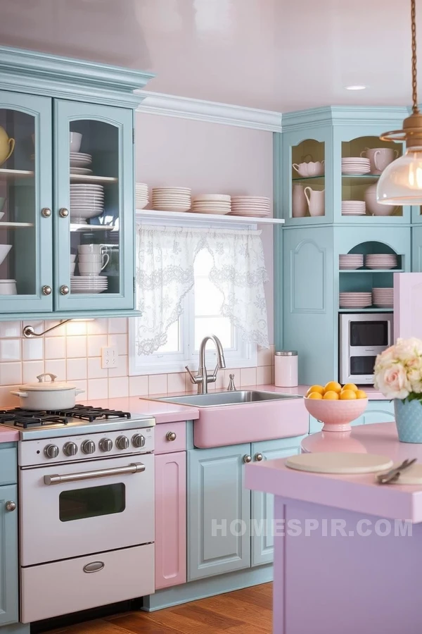 Soft and Warm Pastel Retro Kitchen Vibe