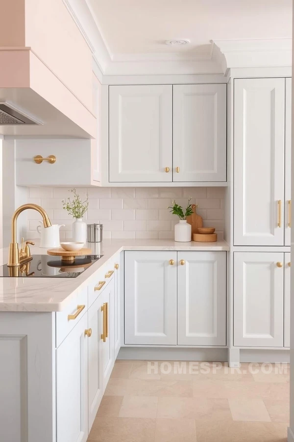 Soft Pastel Kitchens with Luxury Accents