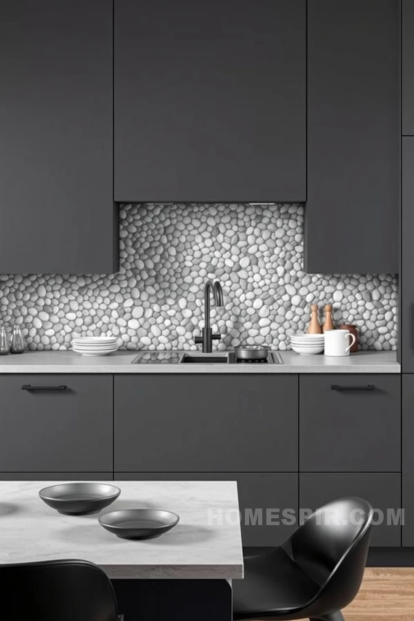 Sophisticated Black and Gray Zen Kitchen