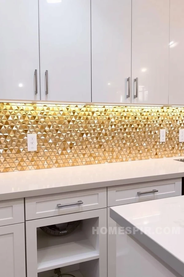 Sophisticated Geometric Backsplash Design