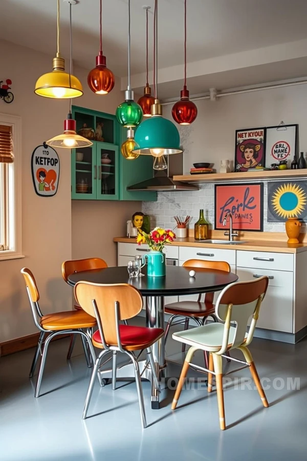 Sophisticated Mismatched Retro Kitchen