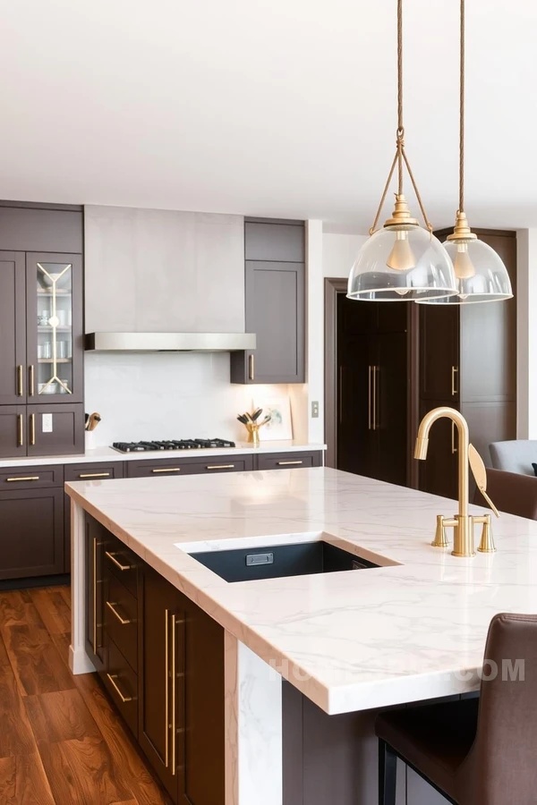 Sophisticated Style: Luxurious Open Kitchen Materials