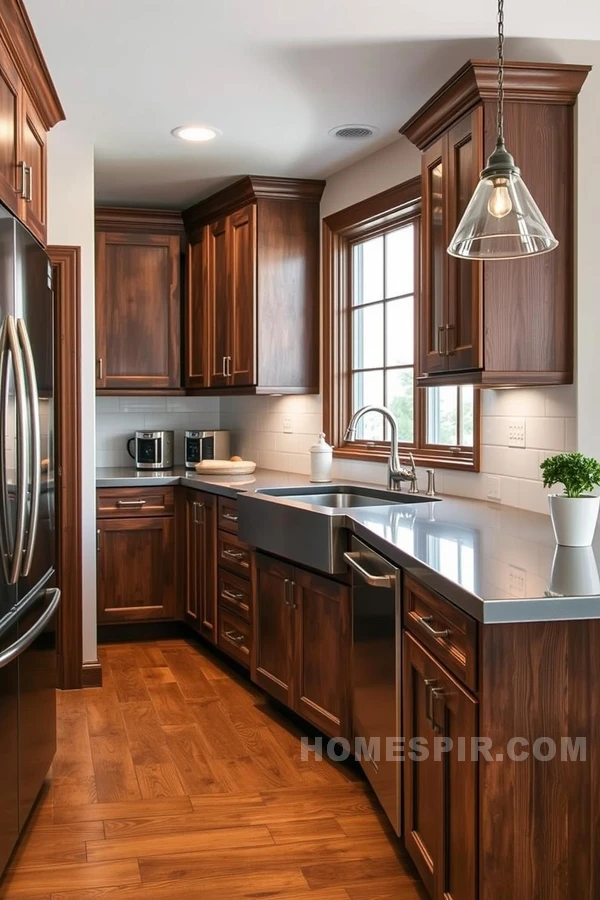 Sophisticated Transitional Kitchen with Rustic Charm