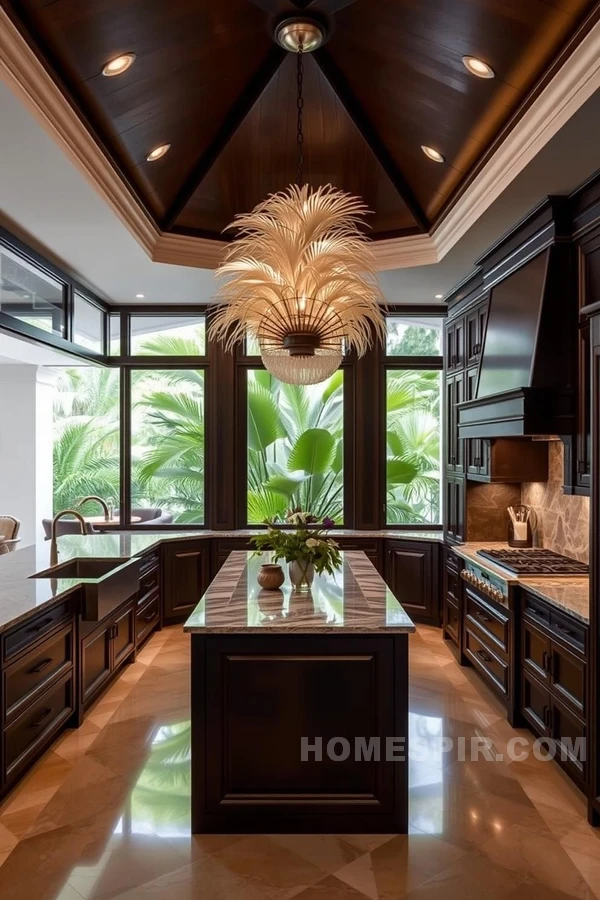 Sophisticated Tropical Kitchen Space