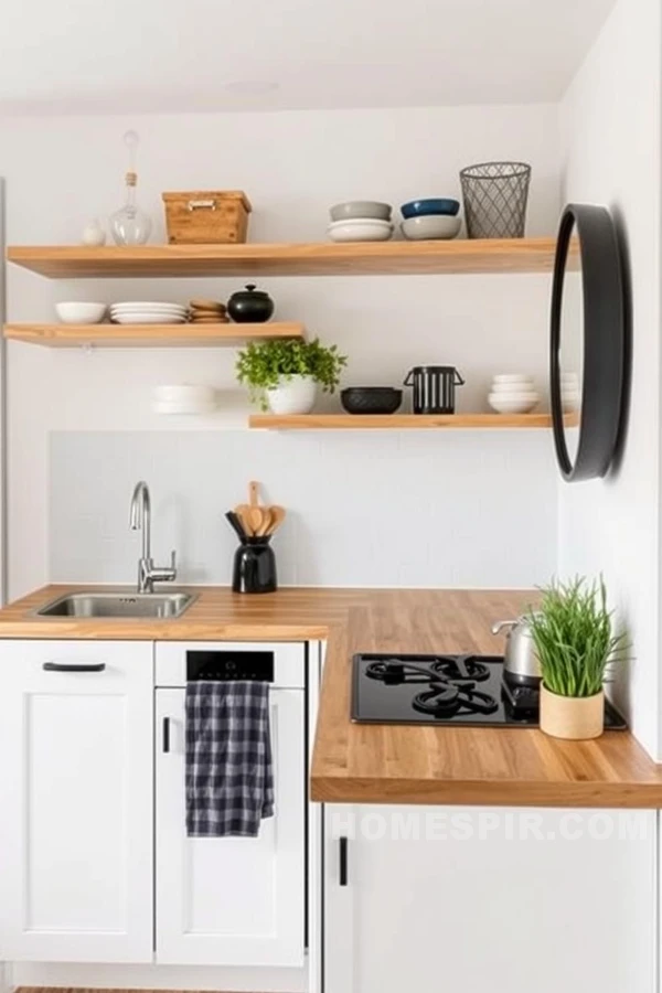 Space-Efficient Scandinavian Kitchen with Mosaic Details