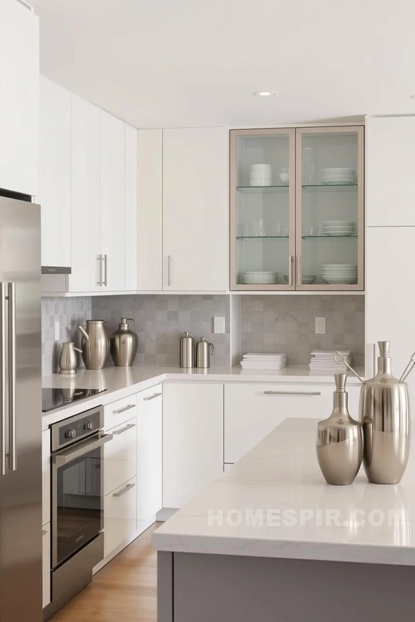 Stainless Steel Accents in Modern Zen Kitchen