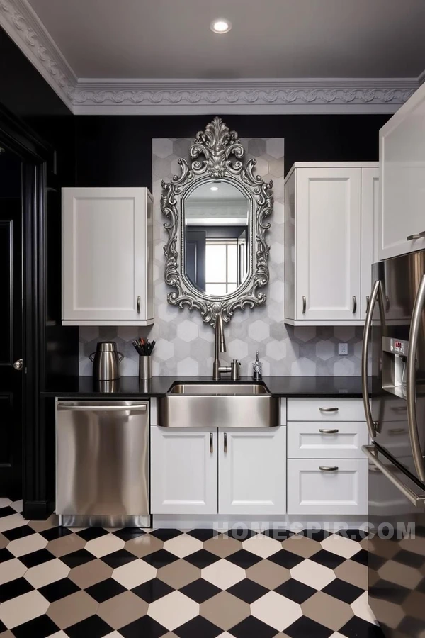 Stainless Steel Accents in Paris Kitchen