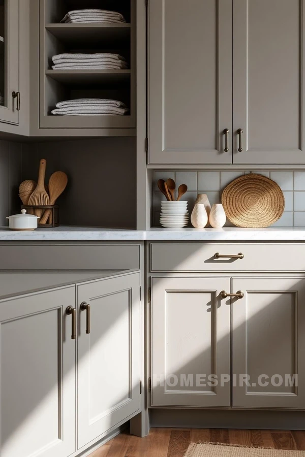 Steel Accents in Muted Farmhouse Kitchen Designs