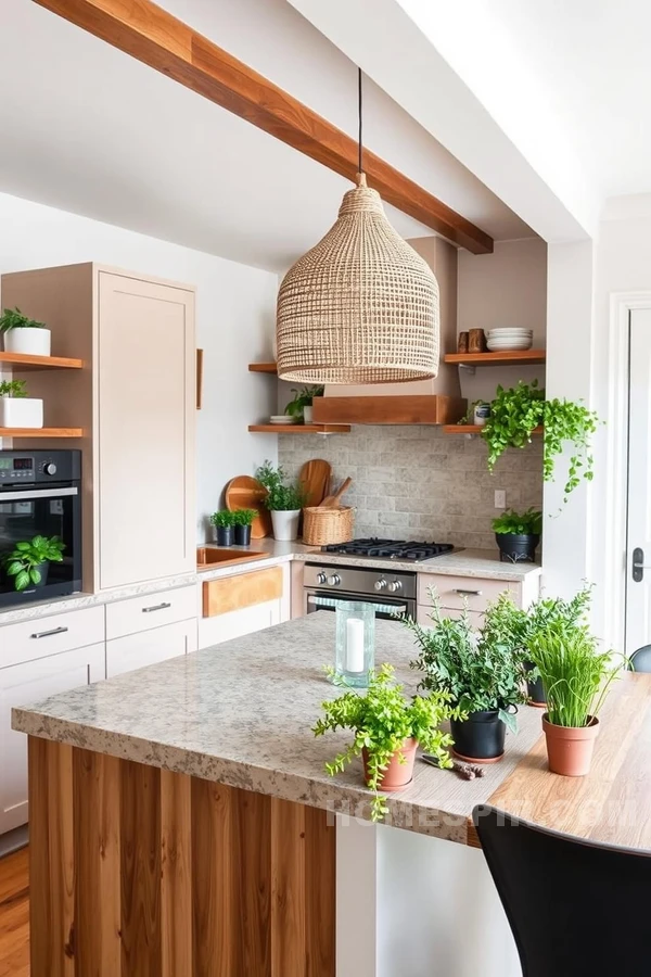 Stone and Wood Scandinavian Kitchen with Natural Vibes