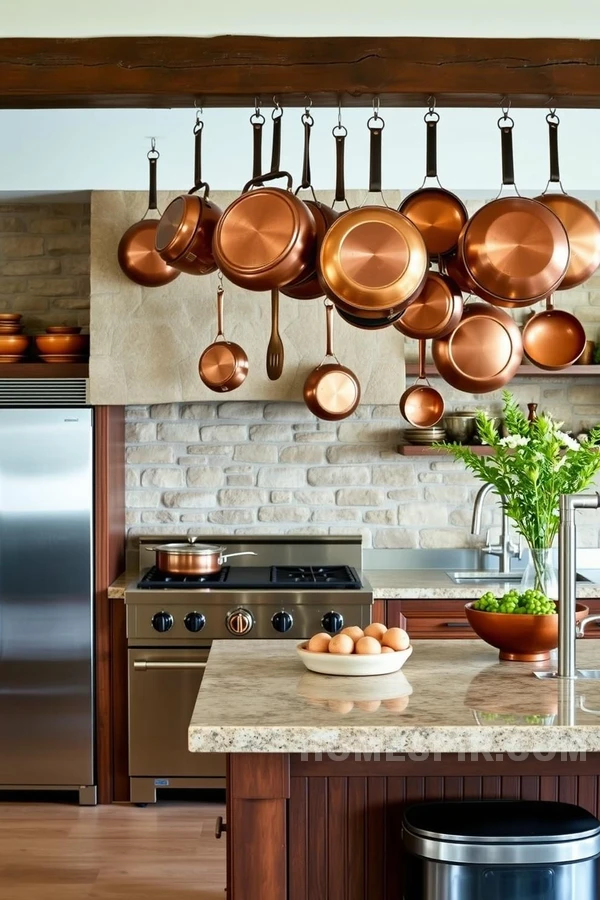 Stone Wall Backdrop in Tuscan Kitchens