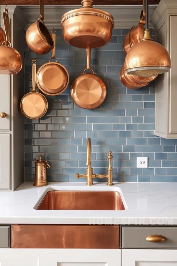 Stylish Victorian Kitchen with White Marble