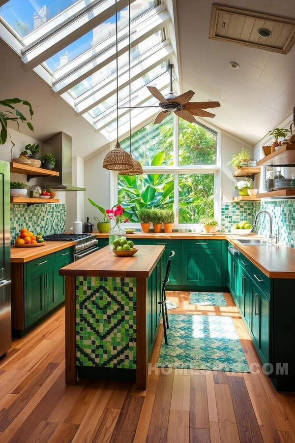 Sunlit Eco Tropical Kitchen Space