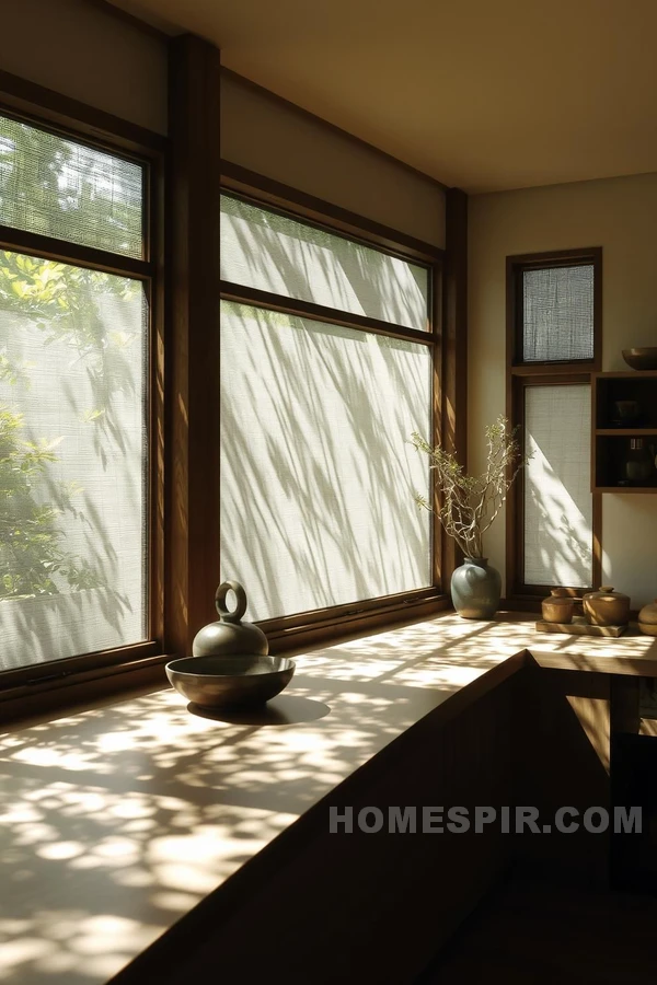 Sunlit Harmony in Zen Kitchen