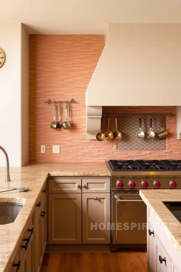 Sunlit Terracotta and Wooden Adobe Kitchen